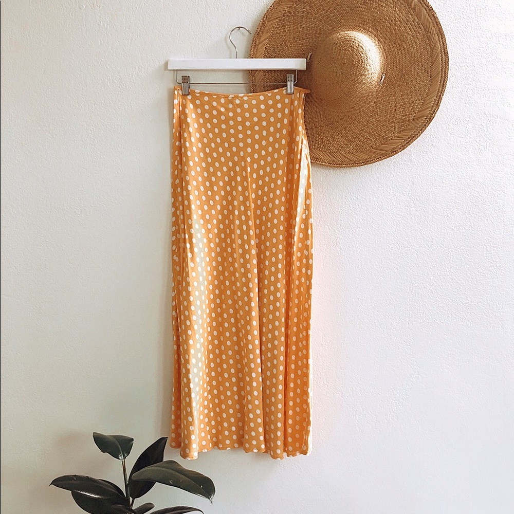 Vintage 1990s Polka Dot Midi Skirt